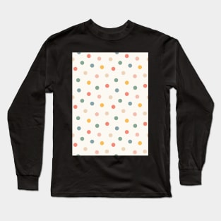 Sweet Minimal Polka Dot Pattern Long Sleeve T-Shirt